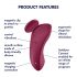 Секси тайна на Satisfyer - умен водоустойчив вибратор за бикини (бордо)