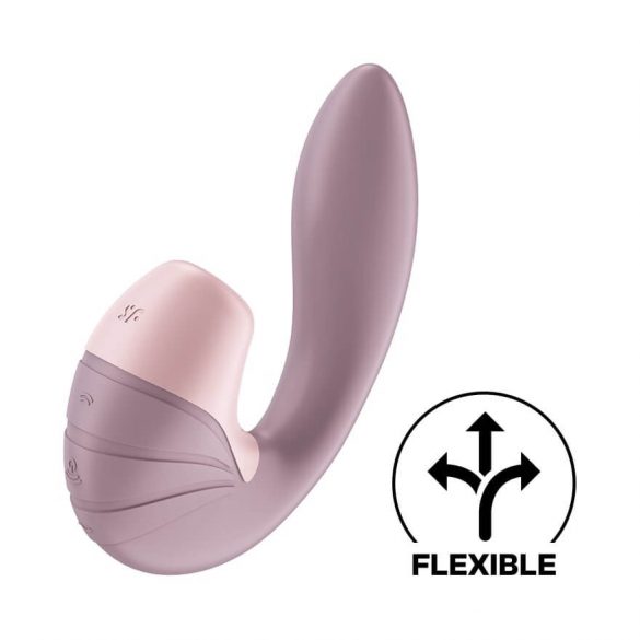 Satisfyer Supernova - акумулаторен вибратор 2в1 с въздушни вълни (розов) 