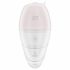 Satisfyer Supernova - акумулаторен вибратор 2в1 (бял) 