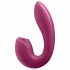 Satisfyer Sunray - акумулаторен вибратор 2в1 (червен) 