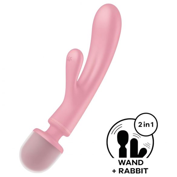 Satisfyer Triple Lover - G-точка и масажиращ вибратор (розов)