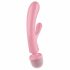 Satisfyer Triple Lover - вибратор за G-точката и масажиращ вибратор (розов) 