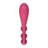 Satisfyer Tri Ball 1 - многофункционален вибратор за презареждане (червен) 