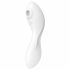 Satisfyer Curvy Trinity 5+ - интелигентен въздушен вибратор 2в1 (бял) 