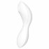 Satisfyer Curvy Trinity 5+ - интелигентен въздушен вибратор 2в1 (бял) 