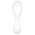 Satisfyer Curvy Trinity 5+ - интелигентен въздушен вибратор 2в1 (бял) 