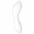 Satisfyer Curvy Trinity 5+ - интелигентен въздушен вибратор 2в1 (бял) 