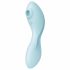 Satisfyer Curvy Trinity 5+ - интелигентен въздушен вибратор 2в1 (син) 