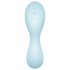 Satisfyer Curvy Trinity 5+ - интелигентен въздушен вибратор 2в1 (син) 