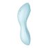 Satisfyer Curvy Trinity 5+ - интелигентен въздушен вибратор 2в1 (син) 