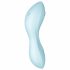 Satisfyer Curvy Trinity 5+ - интелигентен въздушен вибратор 2в1 (син) 