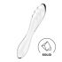 Satisfyer Dazzling Crystal 1 - стъклен вибратор с 2 края (полупрозрачен) 