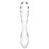 Satisfyer Dazzling Crystal 1 - двоен стъклен вибратор (прозрачен)