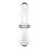 Satisfyer Double Crystal - стъклен вибратор с 2 края (полупрозрачен) 