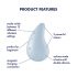 Satisfyer Dew Drop - акумулаторен, водоустойчив вибратор за клитора (син) 