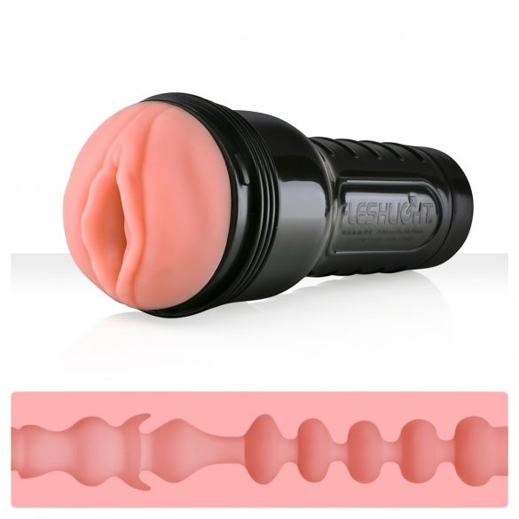 Fleshlight Pink Lady Mini-Lotus - реалистична фалшива путка в случай (естествена) 