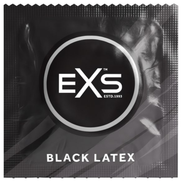 EXS Black - латексов презерватив - черен (12 бр.)