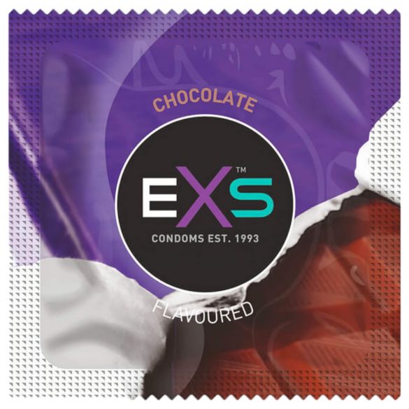 EXS Hot Chocolate - презерватив с вкус на шоколад - черен (100 бр.) 