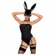 Obsessive OB7008 Sexy Bunny - костюм на зайче (черен) 