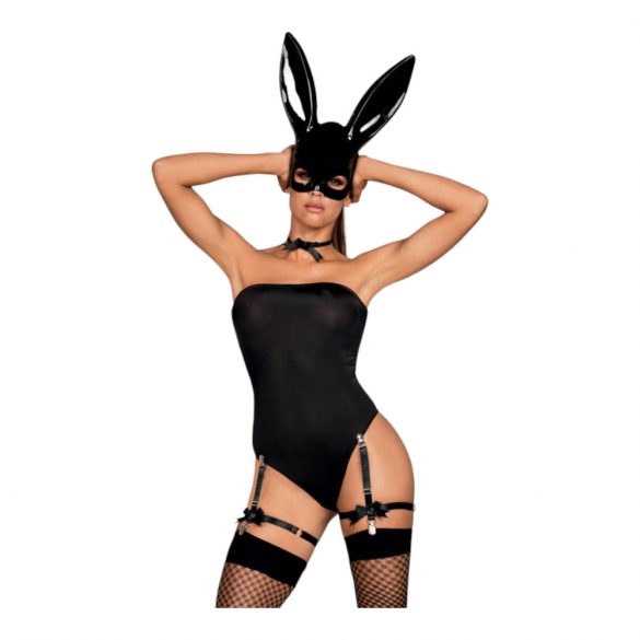 Obsessive OB7008 Sexy Bunny - костюм на зайче (черен)  - L/XL