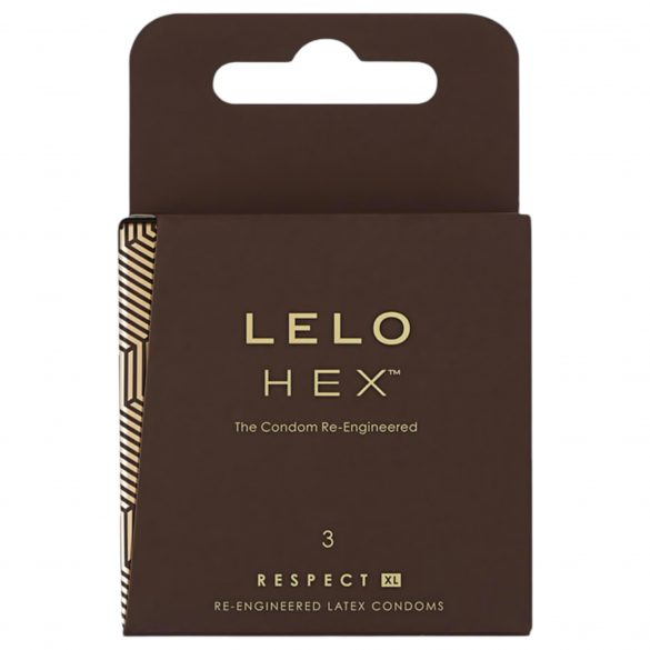 LELO Hex Respect XL - луксозен презерватив (3бр.) 