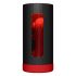 LELO F1s V3 XL - интерактивен мастурбатор (черно-червен)