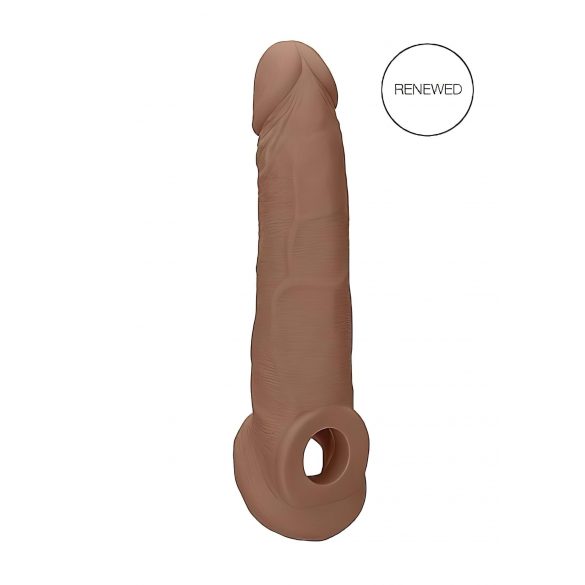 RealRock Penis Sleeve 9 - обвивка за пенис (21,5 см) - тъмно естествена 