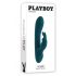Playboy Rabbit - Акумулаторни, водоустойчиви вибратори с рог (тюркоаз)