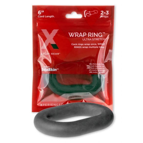 Perfect Fit Ultra Wrap 6 - дебел пенис пръстен - черен (15 см) 