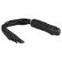 Easytoys Flogger - камшик и силиконов вибратор в едно (черен) 