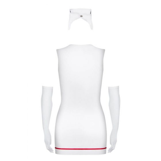 Обсебваща спешна помощ - комплект костюми на медицинска сестра - бял (S/M)
