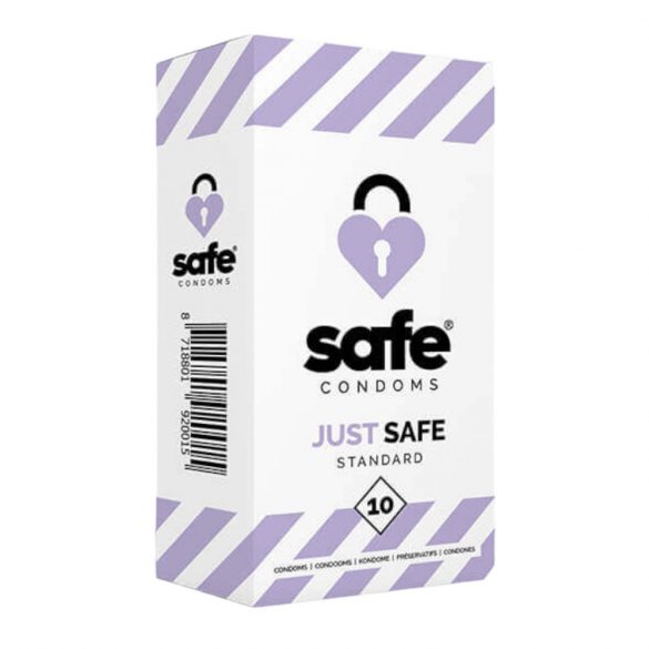 SAFE Just Safe - стандартен, ванилов презерватив (10 бр.) 