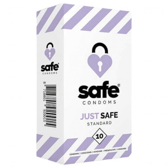 SAFE Just Safe - стандартен, ванилов презерватив (10 бр.) 