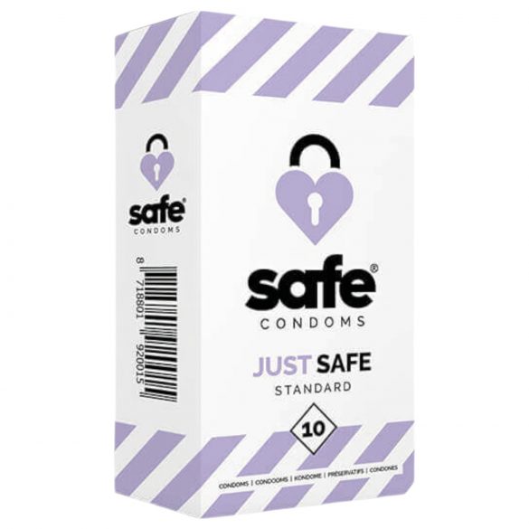 SAFE Just Safe - стандартен, ванилов презерватив (10 бр.) 