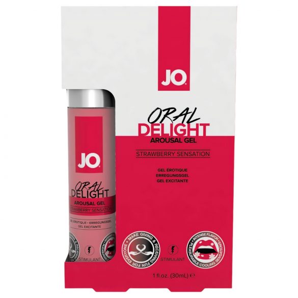 System JO Oral Delight - охлаждащ лубрикант за ядене - ягода (30ml) 