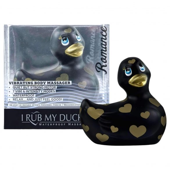 My Duckie Romance 2.0 - патешки водоустойчив клиторен вибратор (черно-златист) 